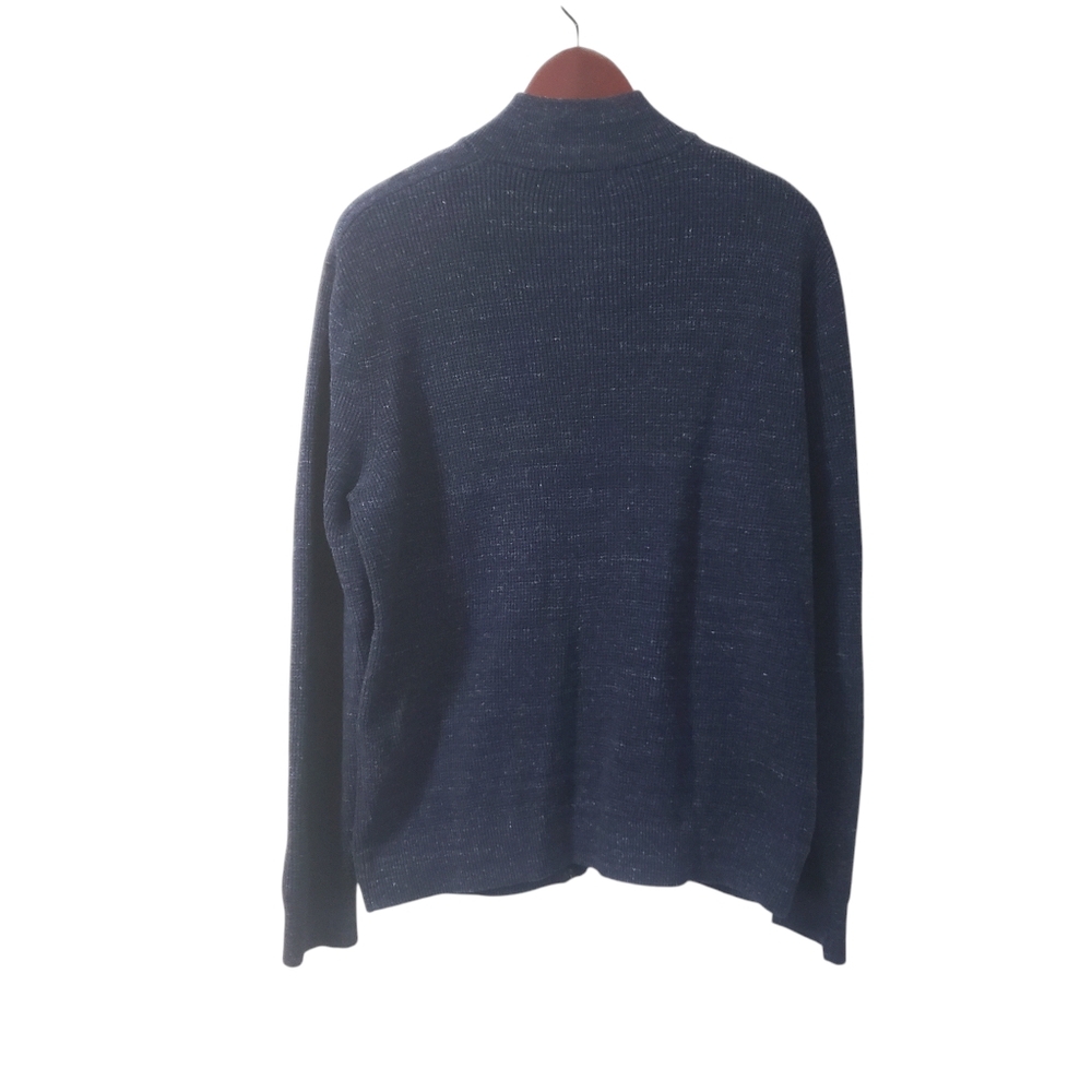 Michael Kors Mens Full Zip Wool Blend Sweater Blue Sz Large - Picture 6 of 14